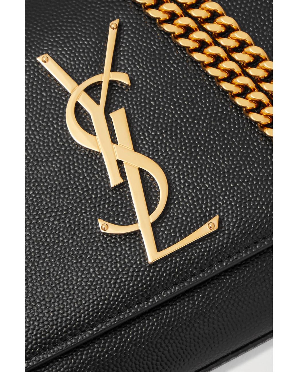 Saint Laurent Black Kate Small Embossed-Leather Shoulder Bag