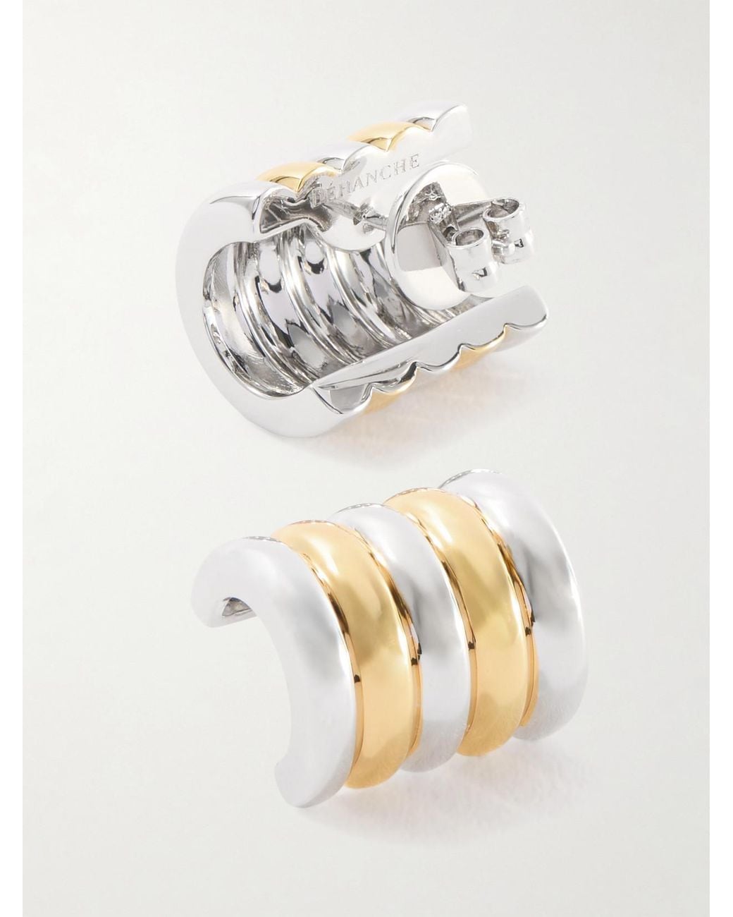DEHANCHE Metallic Hollyhock And-Tone Earrings
