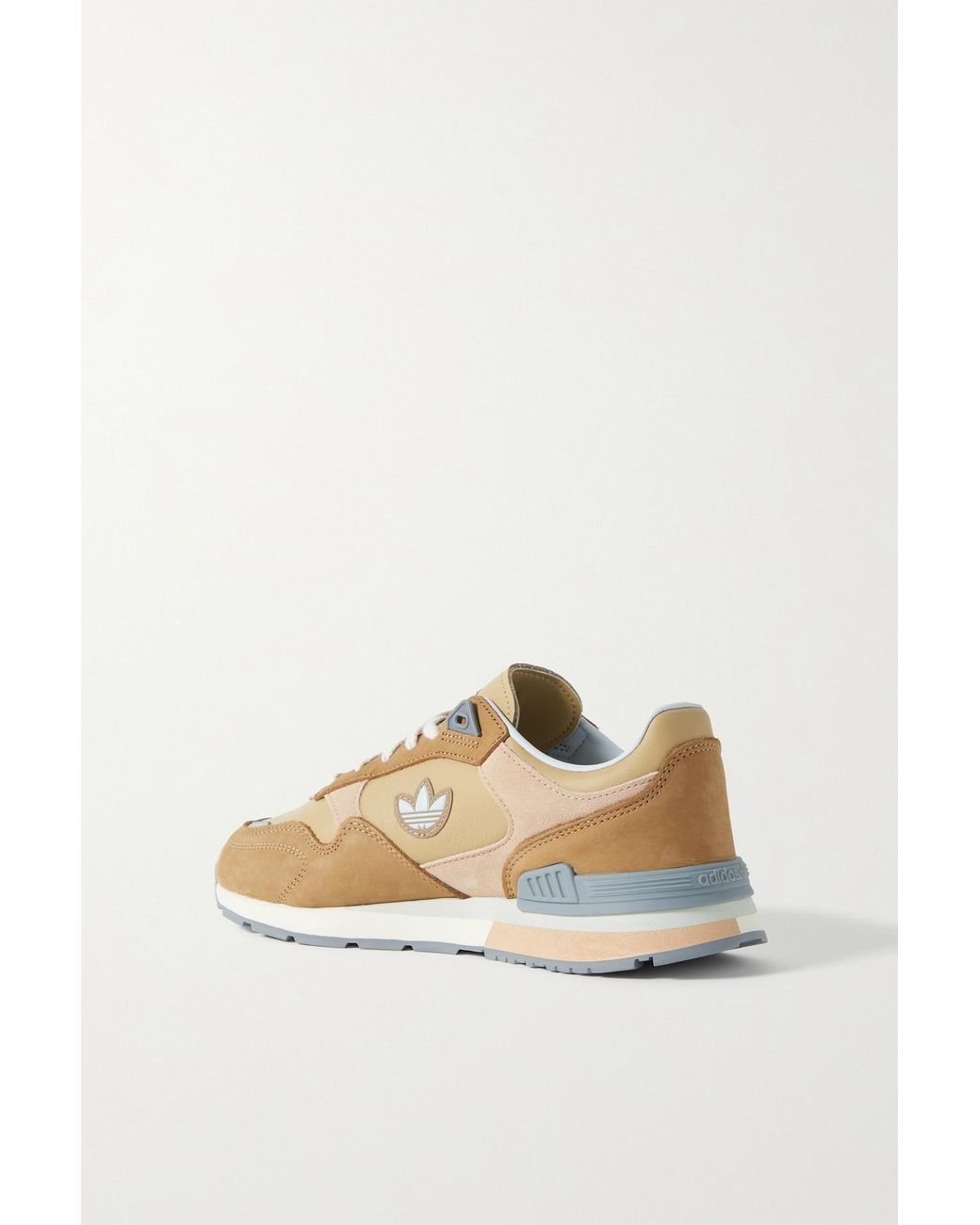 adidas Originals Treziod Nubuck And Leather Sneakers in Brown | Lyst