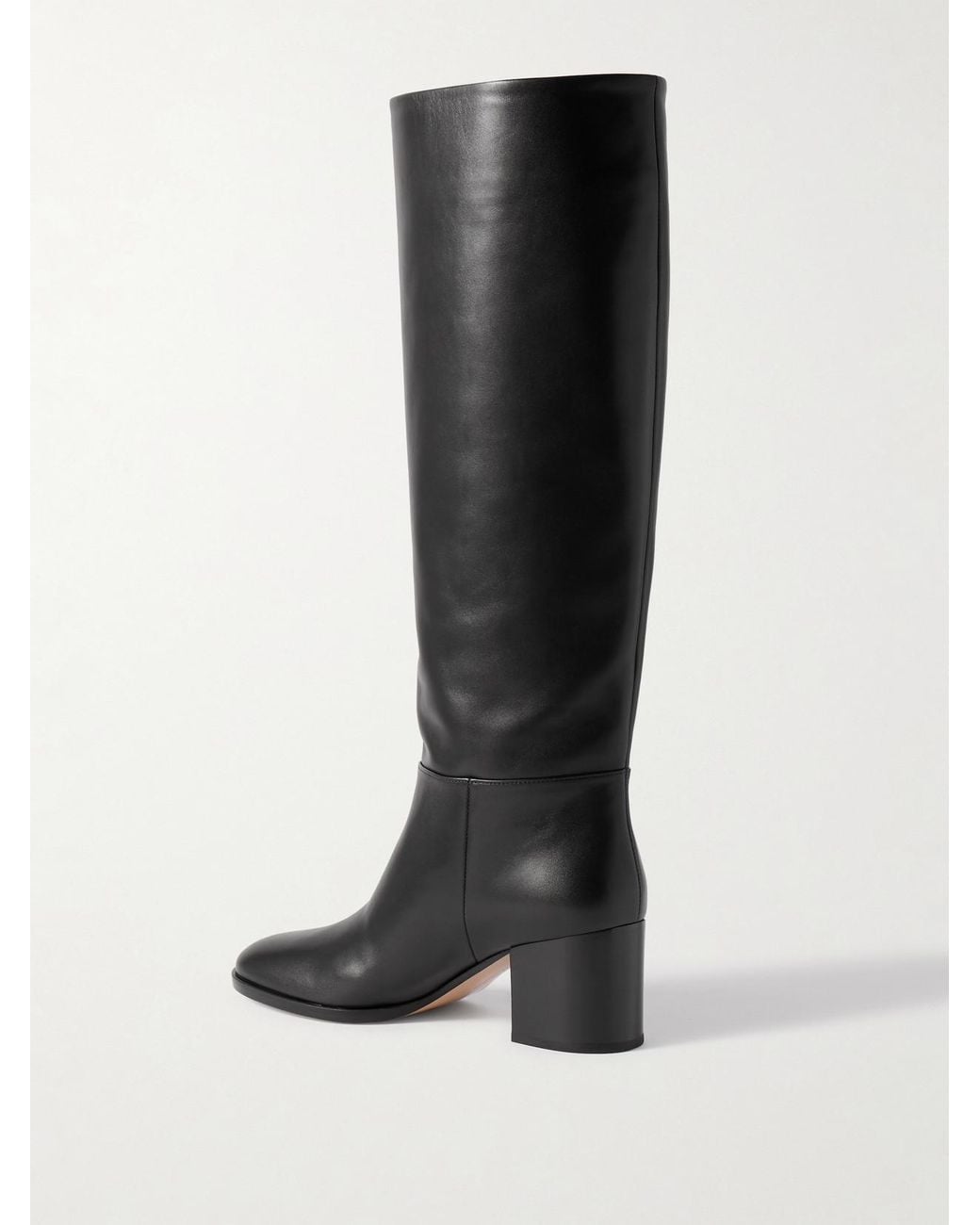 Gianvito Rossi Black Santiago 60 Leather Knee Boots