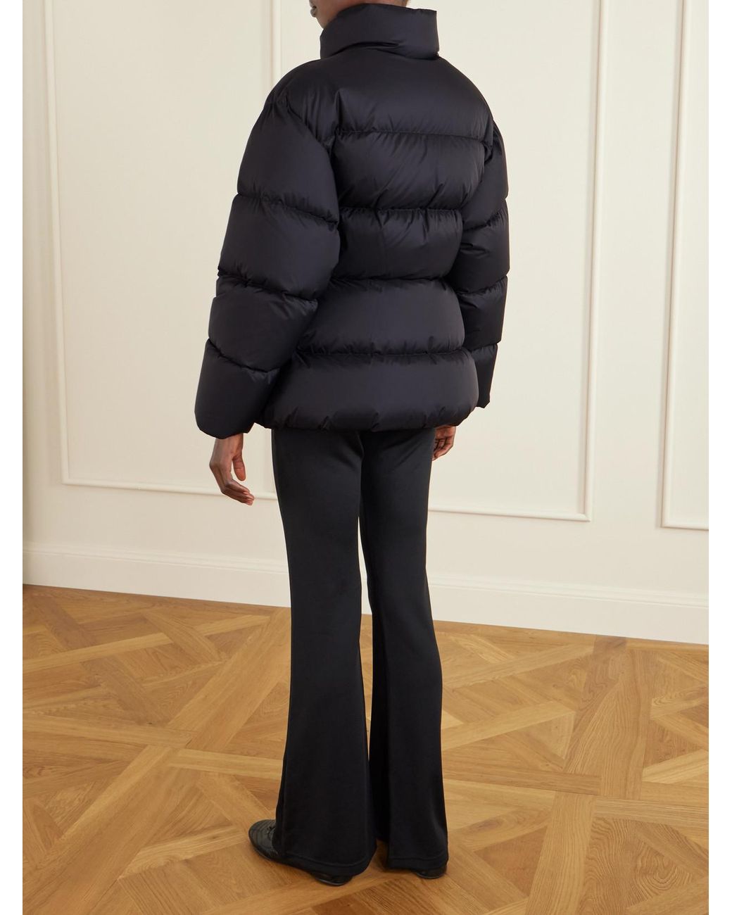 Balenciaga Blue Padded Quilted Ripstop Down Jacket