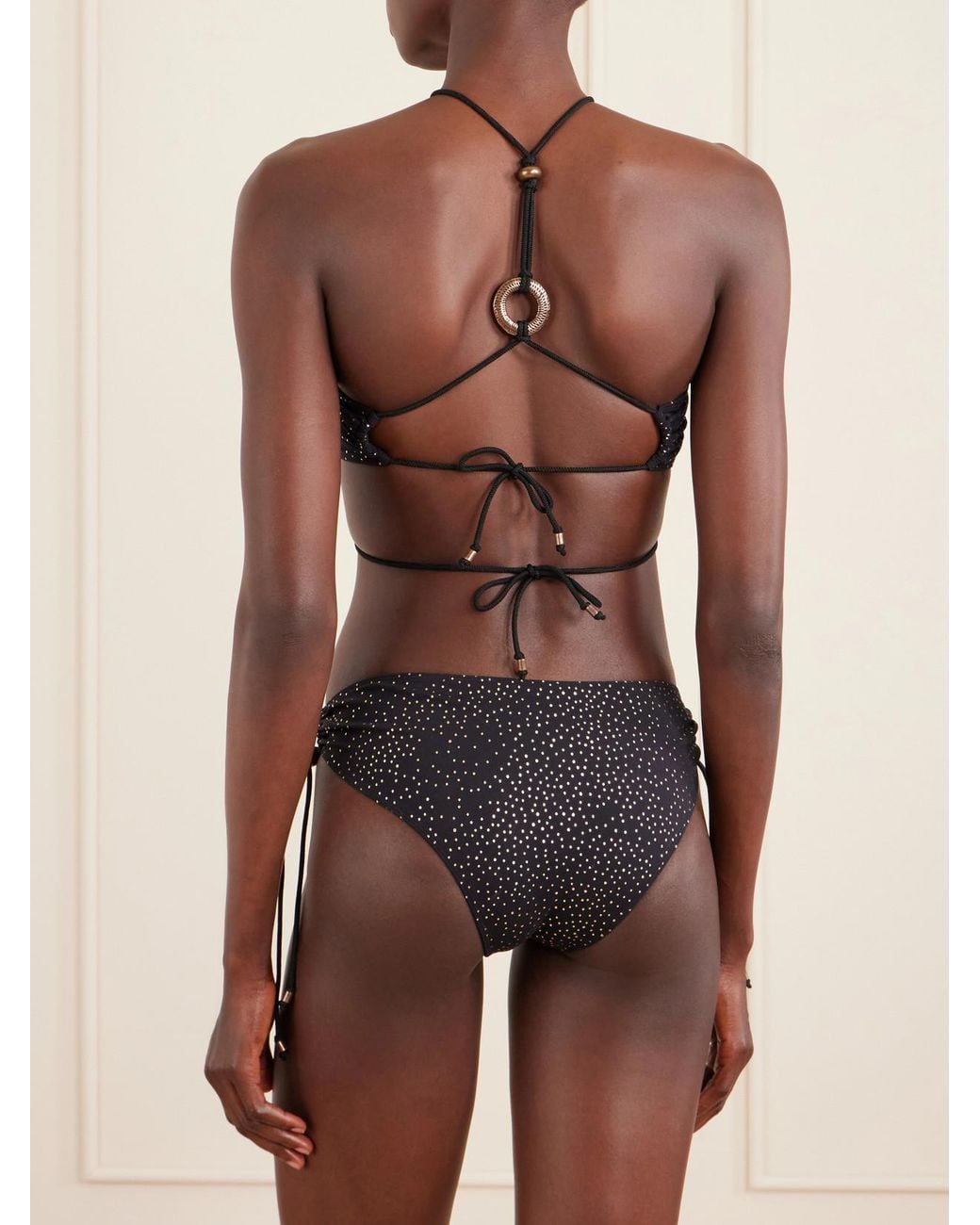 Isabel Marant White Analia Polka-Dot Bikini Top