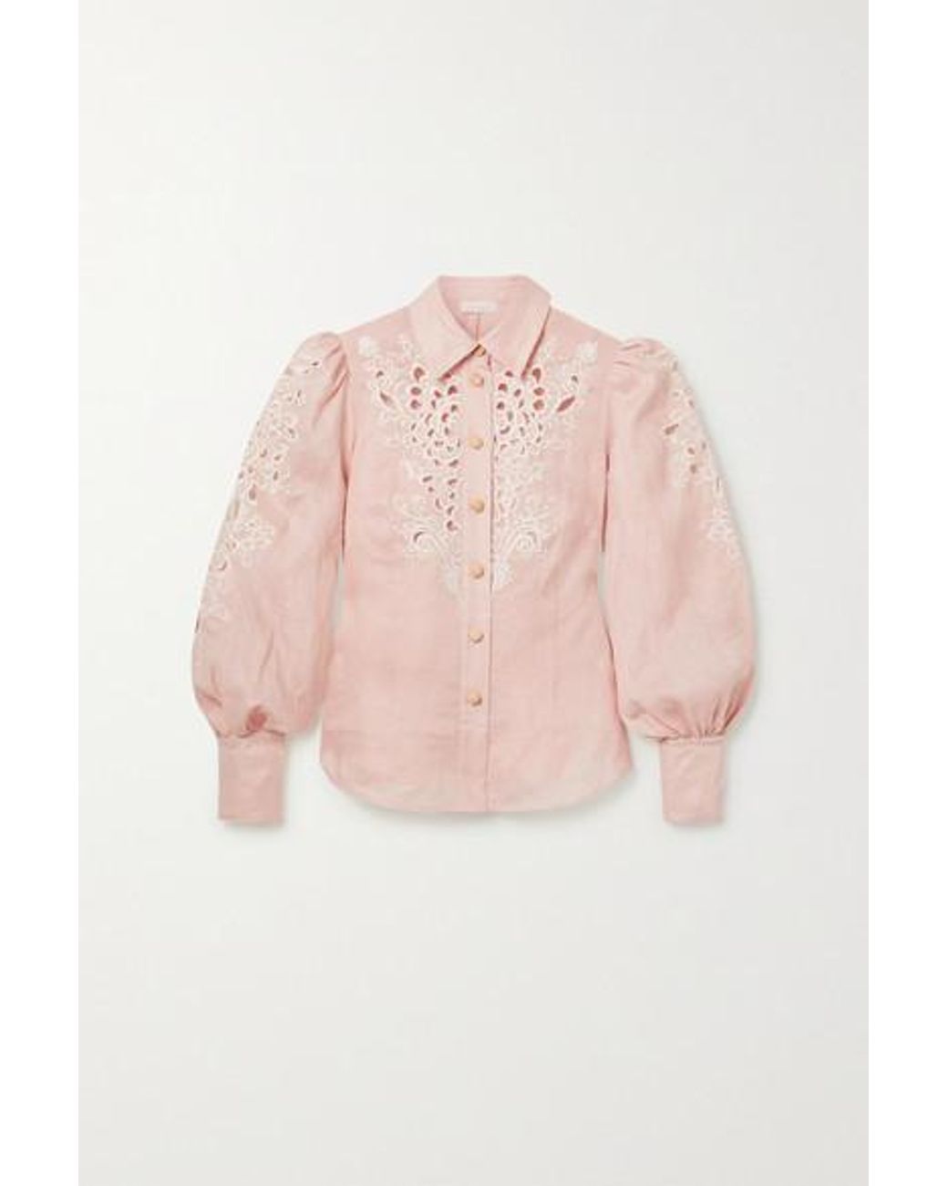 Broderie Anglaise blouse - Pink