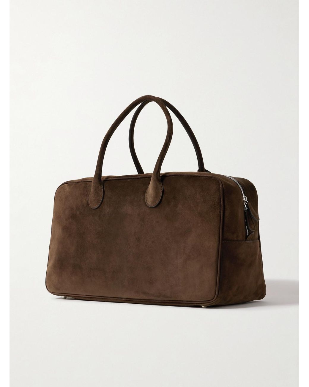 Magda Butrym Brown Brigitte Large Leather-Trimmed Suede Tote