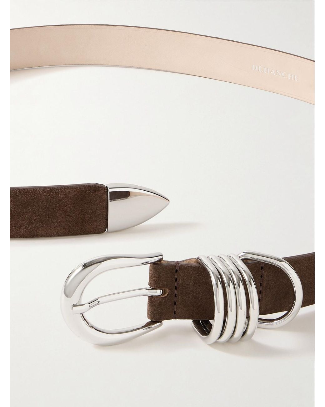 DEHANCHE Brown Hollyhock Suede Belt