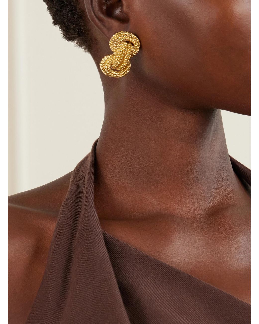 Paola Sighinolfi Metallic Maja 18-Karat-Plated Pewter Earrings