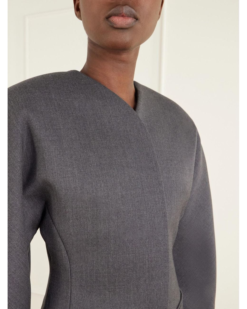 Jacquemus Gray La Veste Ovalo Drill Blazer
