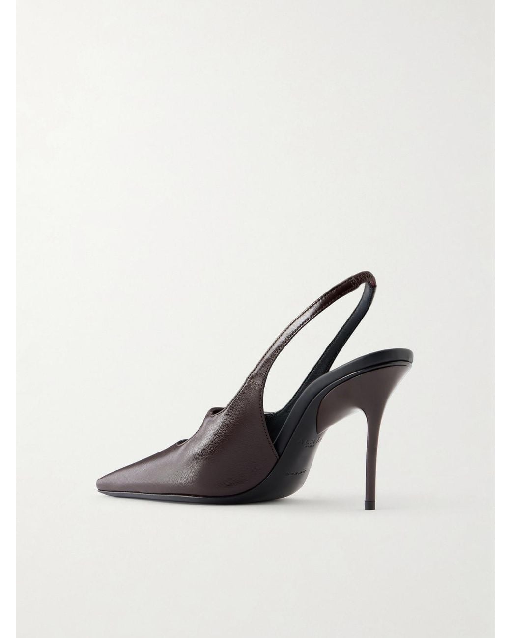 Alaïa Brown Stefanil 90 Leather Slingback Pumps