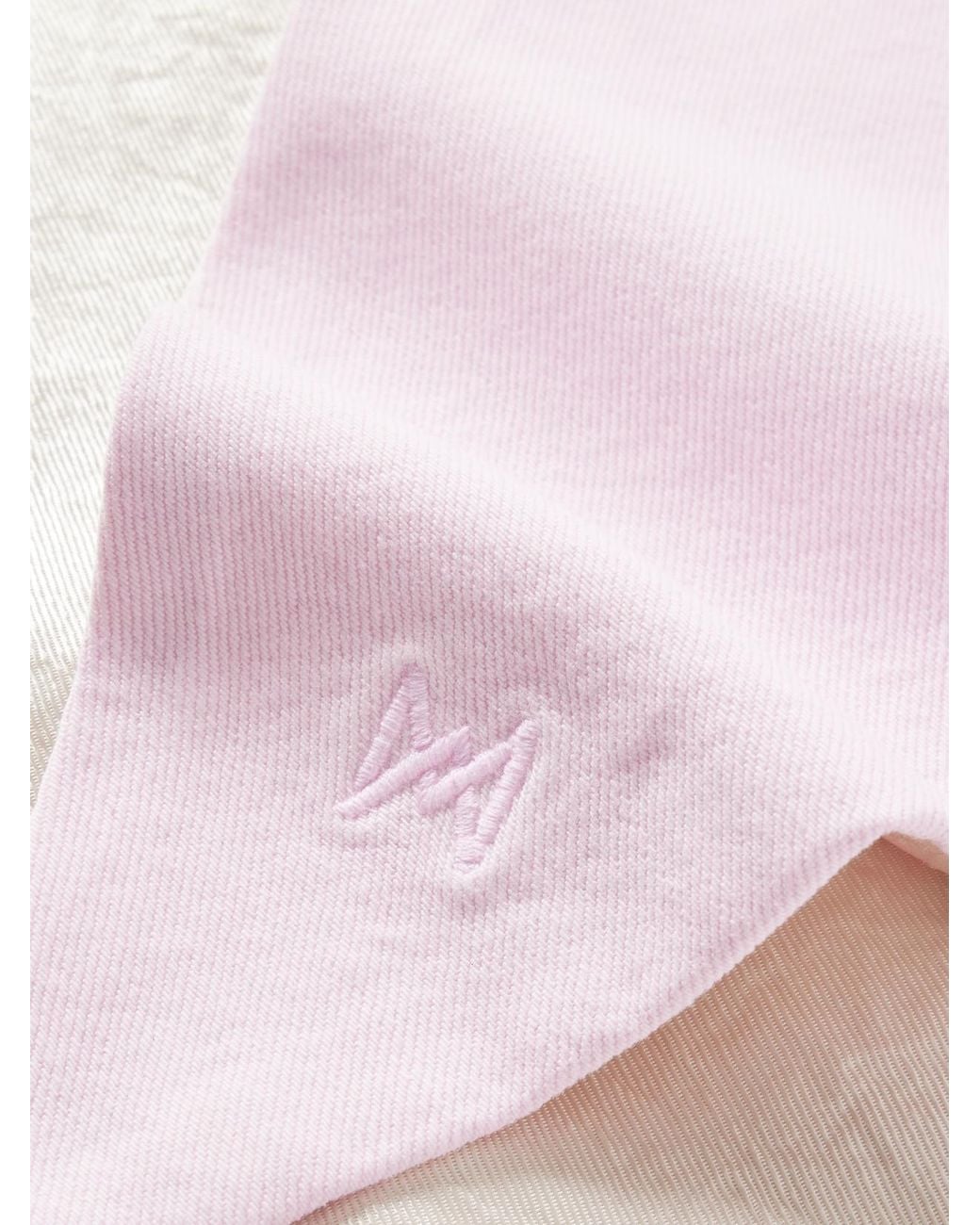 Agolde Pink Maria Mcmanus Embroidered Organic Denim Scarf