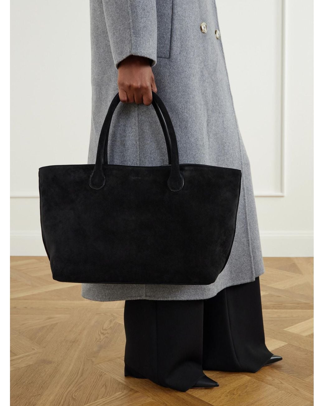 LIE STUDIO Black Grace Suede Tote