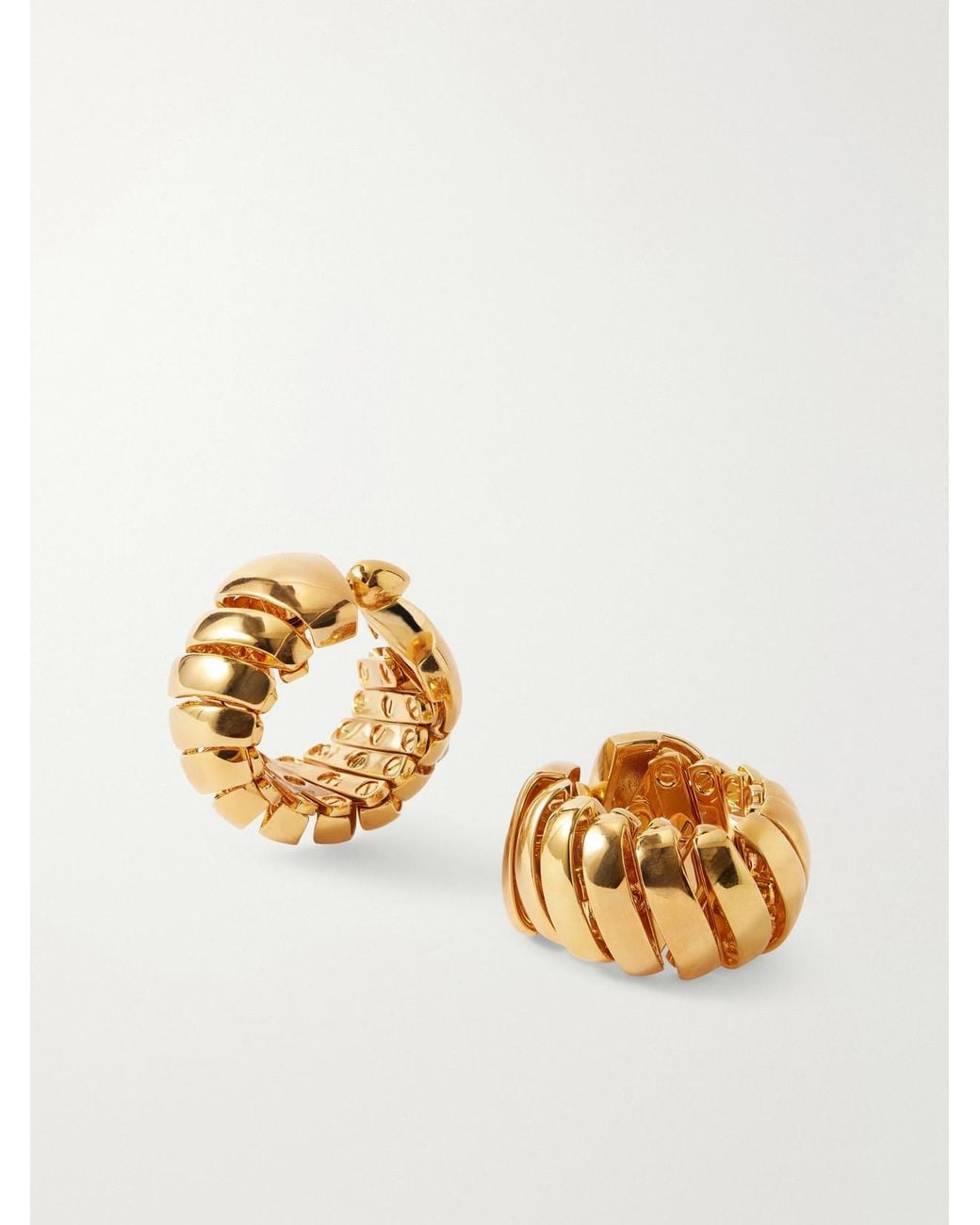 Alaïa Metallic Tone Hoop Earrings
