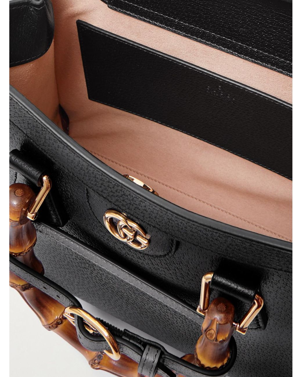 Gucci Black Diana Small Textured-Leather Tote