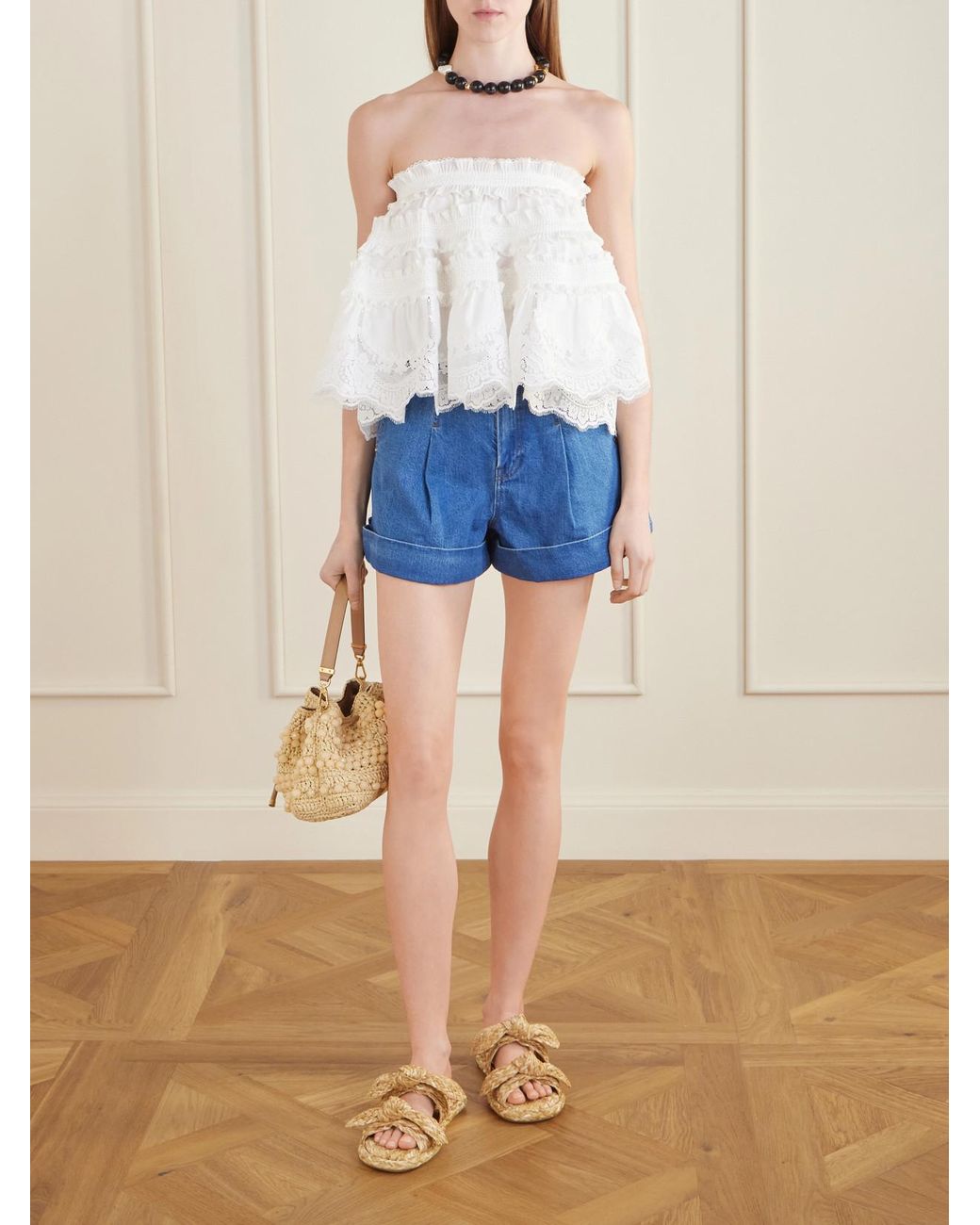 Zimmermann Natural Carousel Raffia Slides
