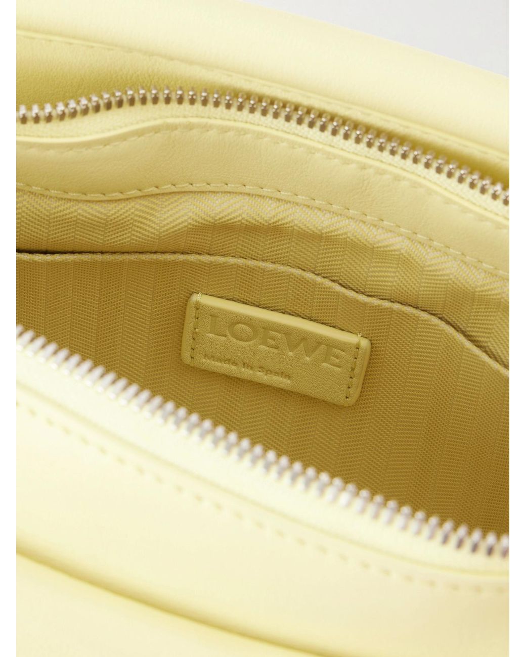 Loewe Yellow Whisker Leather Shoulder Bag