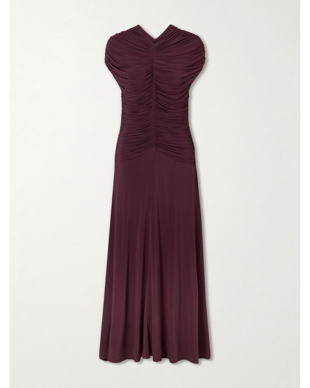 TOVE Purple Avita Ruched Maxi Dress