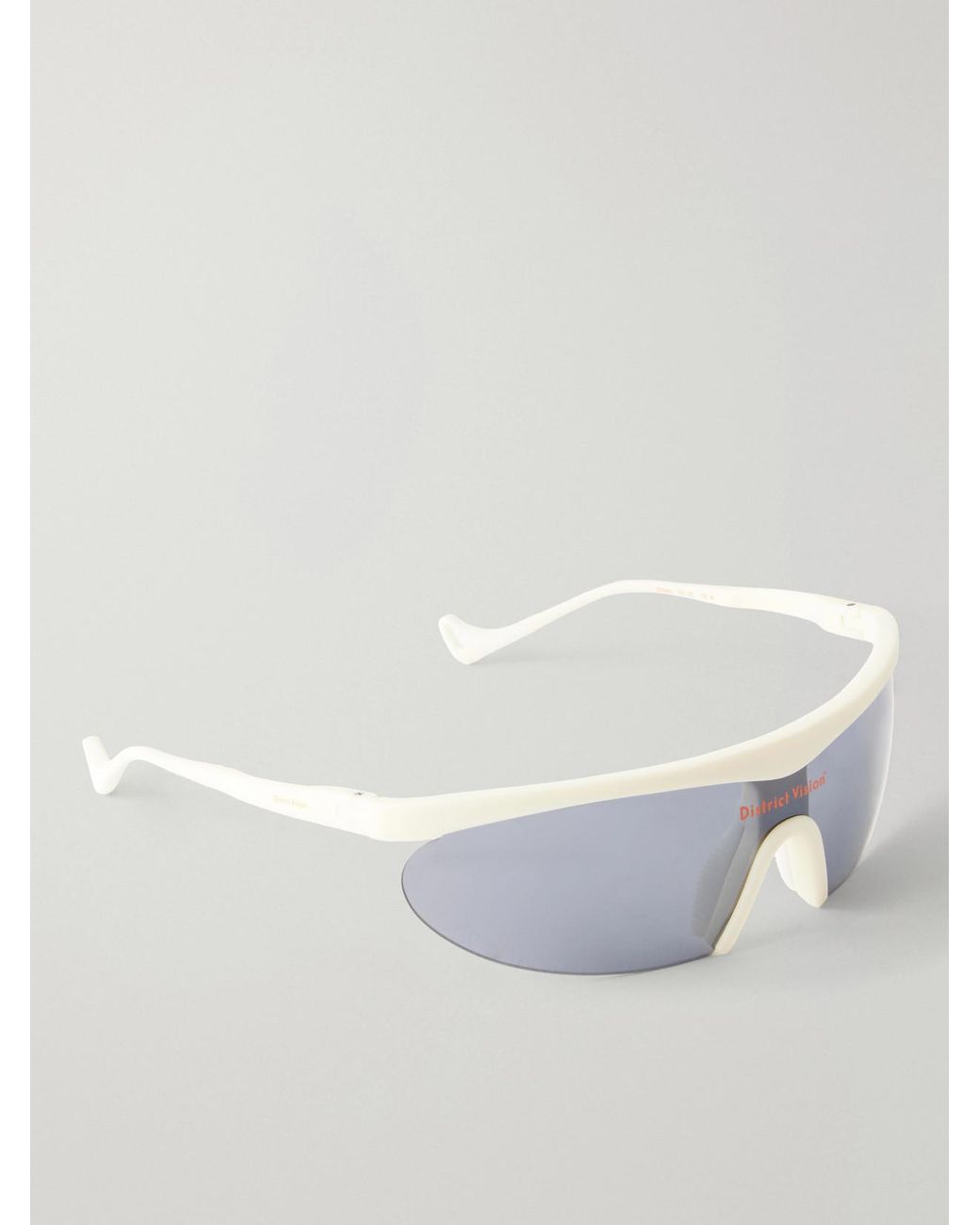 District Vision Yellow Koharu Semi-Rimless D-Frame Polycarbonate Sunglasses