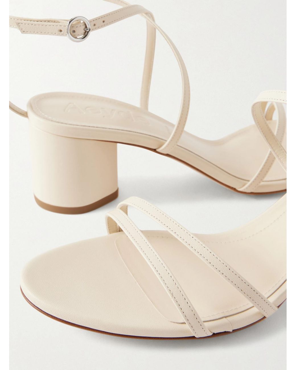 Aeyde Natural Mirella Leather Sandals