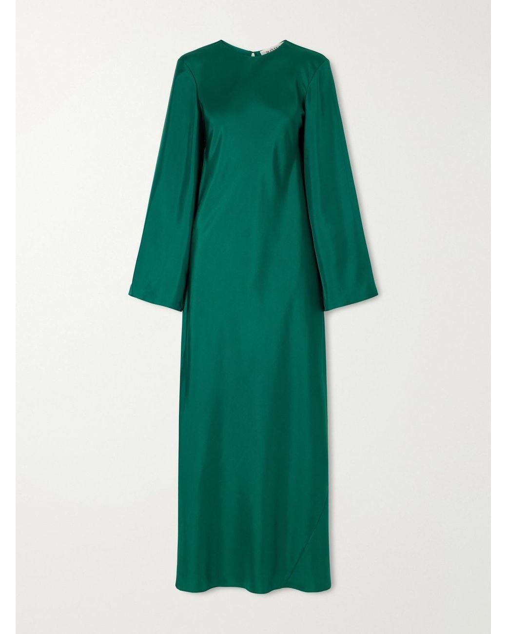 Rohe Green Silk-Satin Maxi Dress