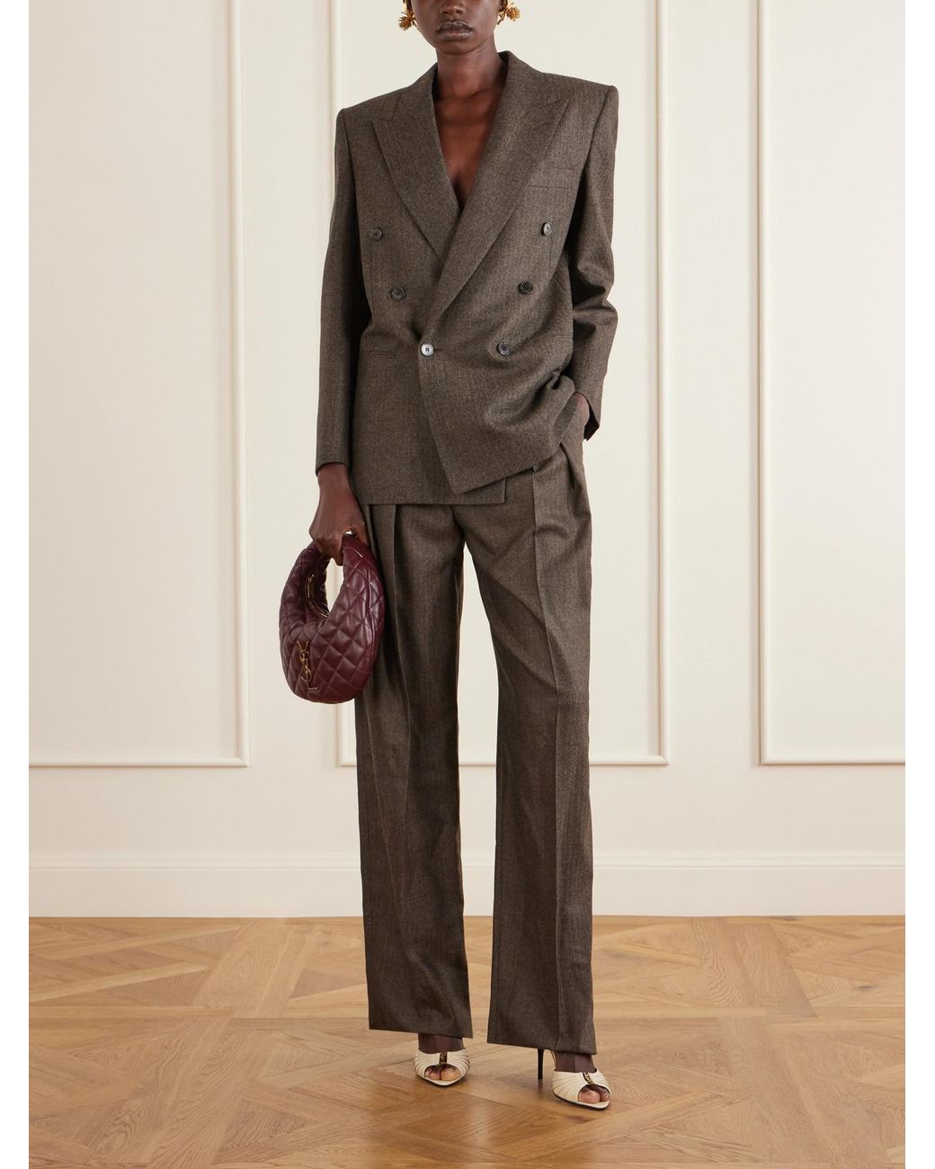 Saint Laurent Pink Icare Matelassé Leather Tote