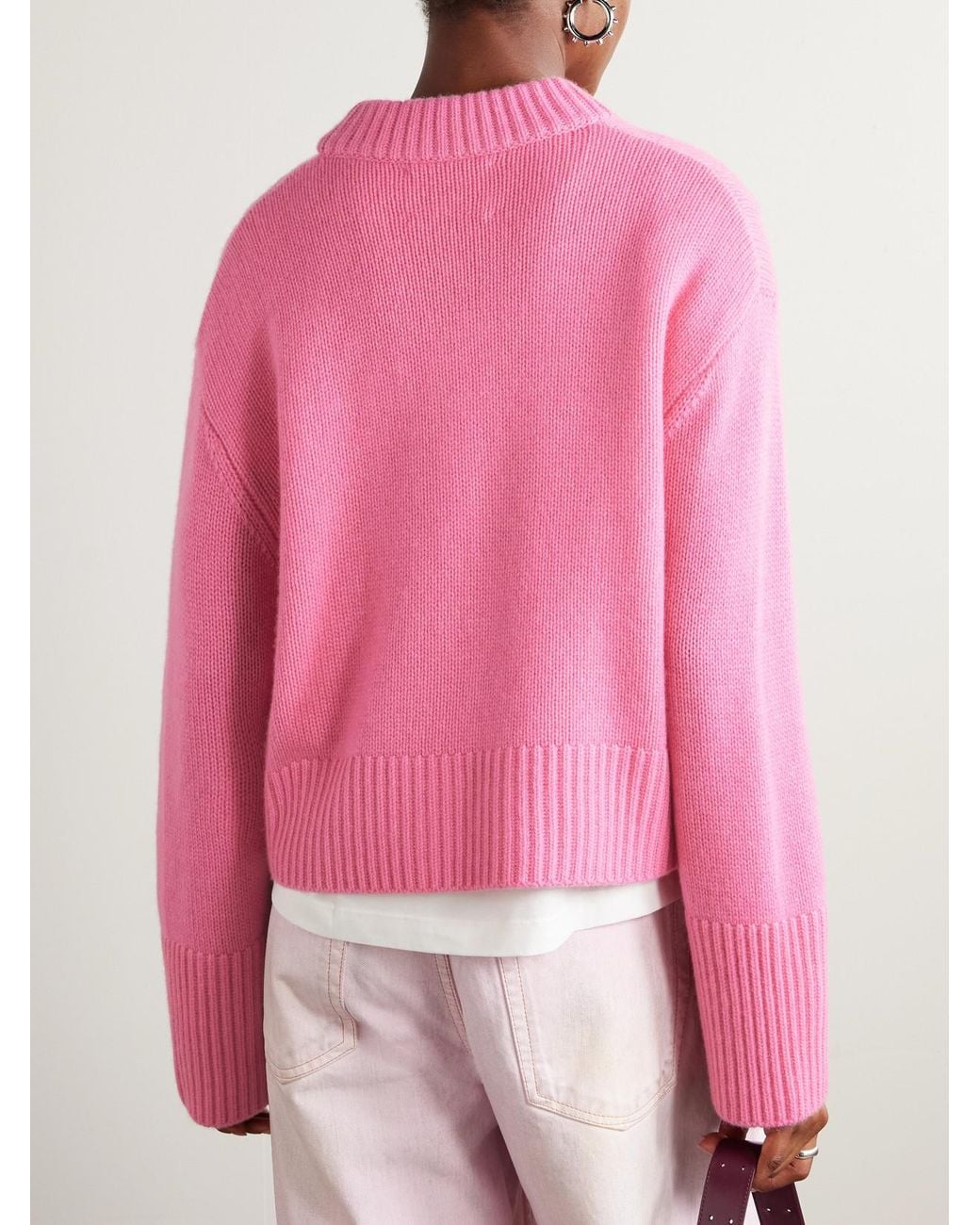Lisa Yang Pink Sony Cashmere Sweater