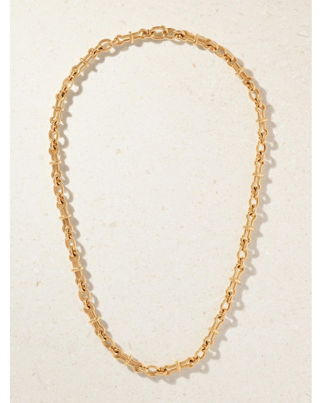 David Webb Natural Barbell 18-Karat Chain Necklace