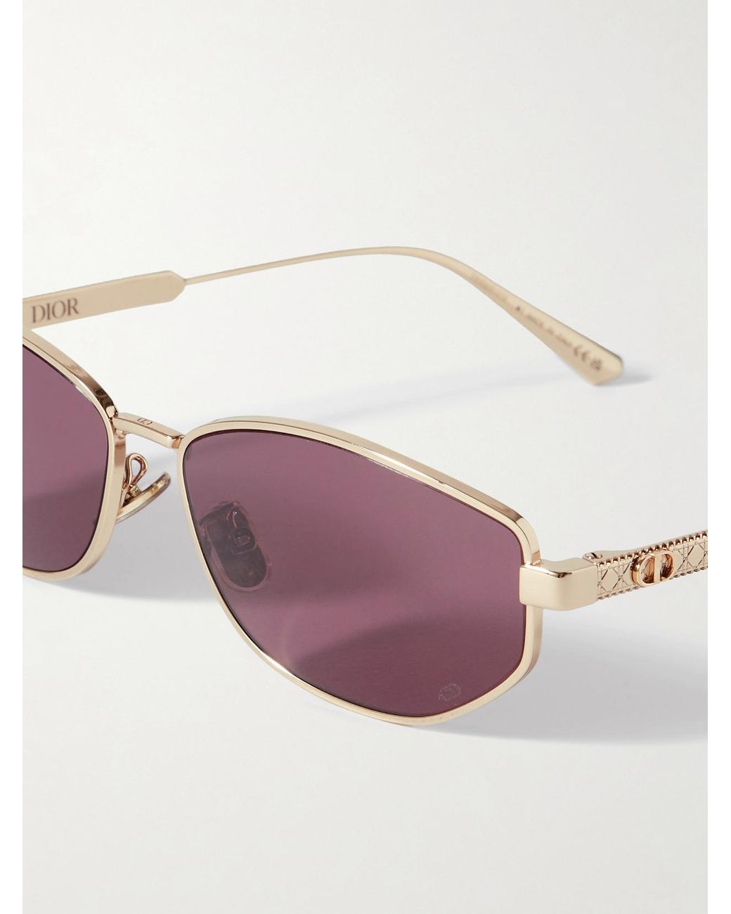 Dior Purple Diorcannage B1U Oval-Frame-Tone Sunglasses