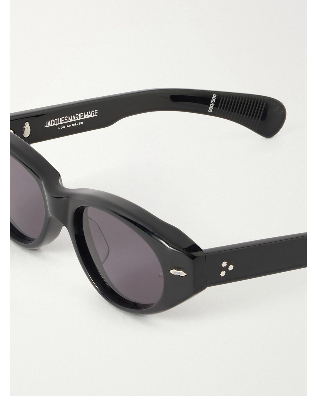 Jacques Marie Mage Gray Krasner Cat-Eye Acetate Sunglasses