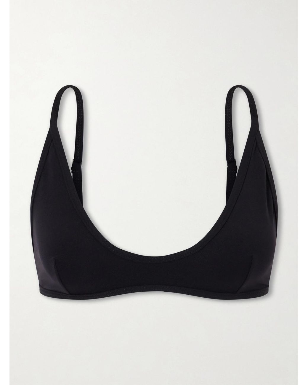 Totême Black Scoop Triangle Bikini Top