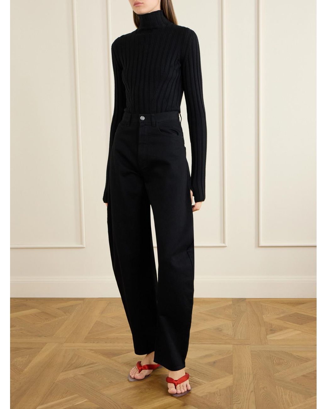 Alaïa White Invisible Jelly Satin-Trimmed Sandals