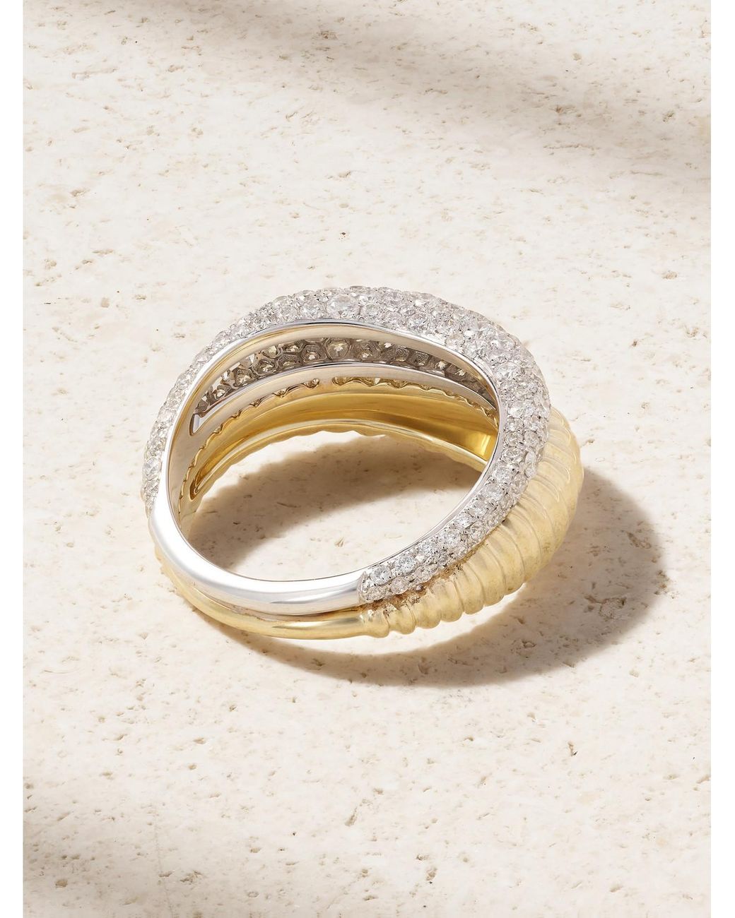 Yvonne Léon Natural Bouée Vague 9-Karat And Diamond Ring