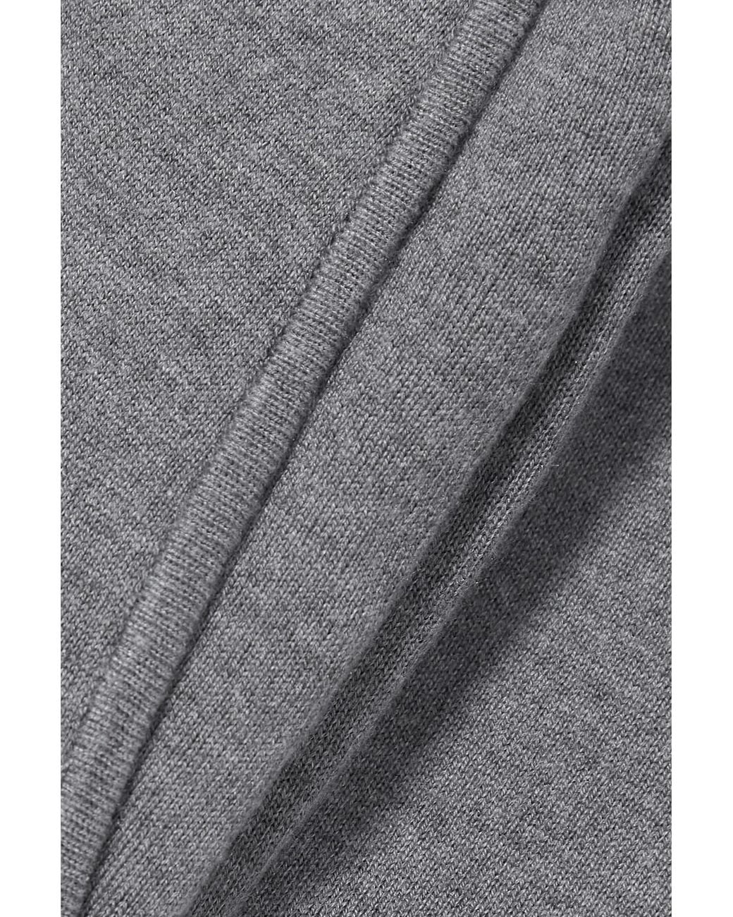 Olivia Von Halle Gray Carmel Silk And Cashmere-Blend Sweatshirt And Track Pants Set