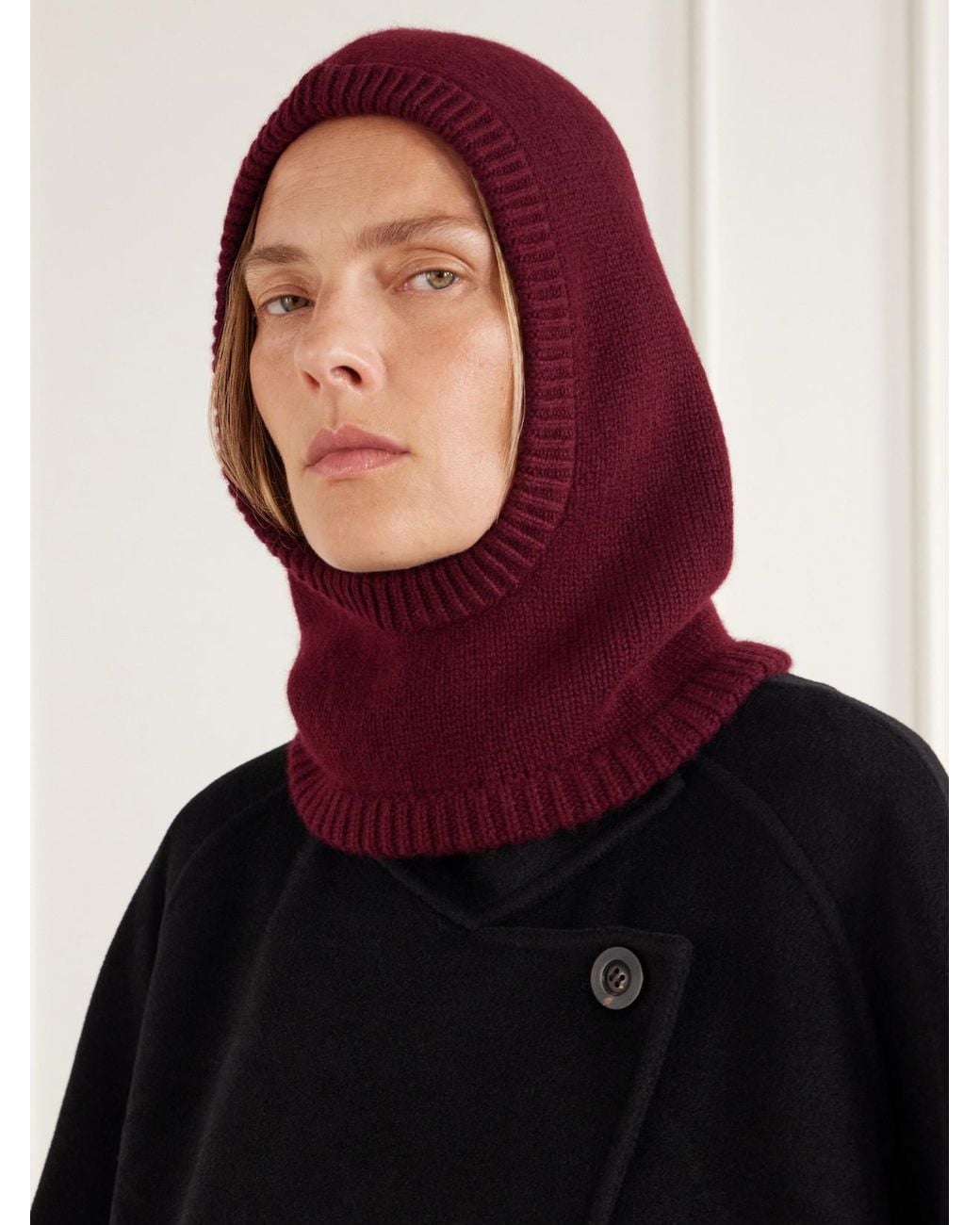 Lisa Yang Purple Astri Cashmere Balaclava