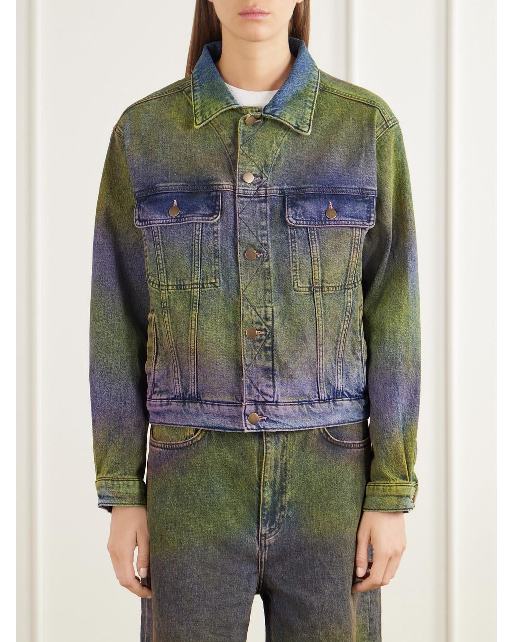 Sanderlak Green Ombré Denim Jacket