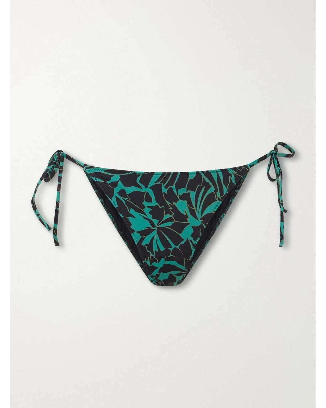 Ulla Johnson Blue Maria Floral-Print Bikini Briefs