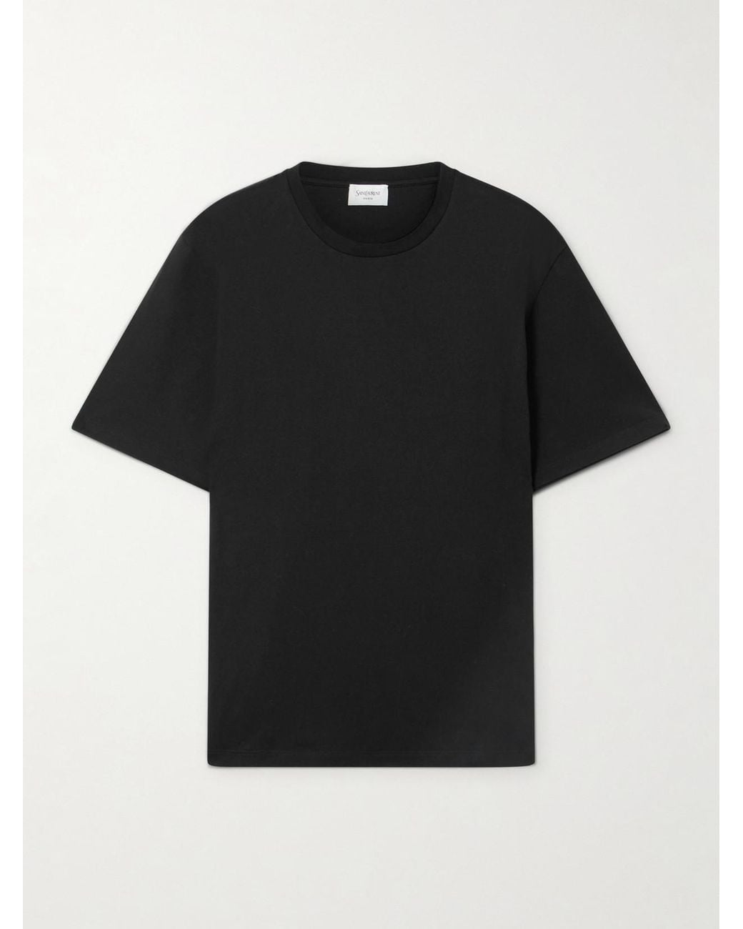 Saint Laurent Black Cotton-Jersey T-Shirt