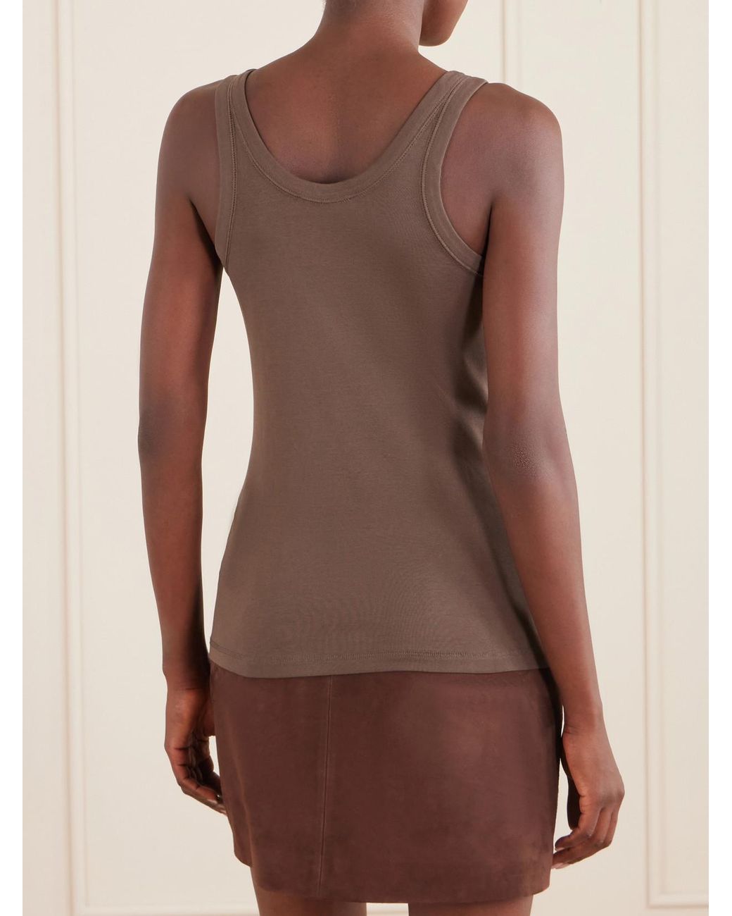 Lemaire Brown Cotton-Jersey Tank