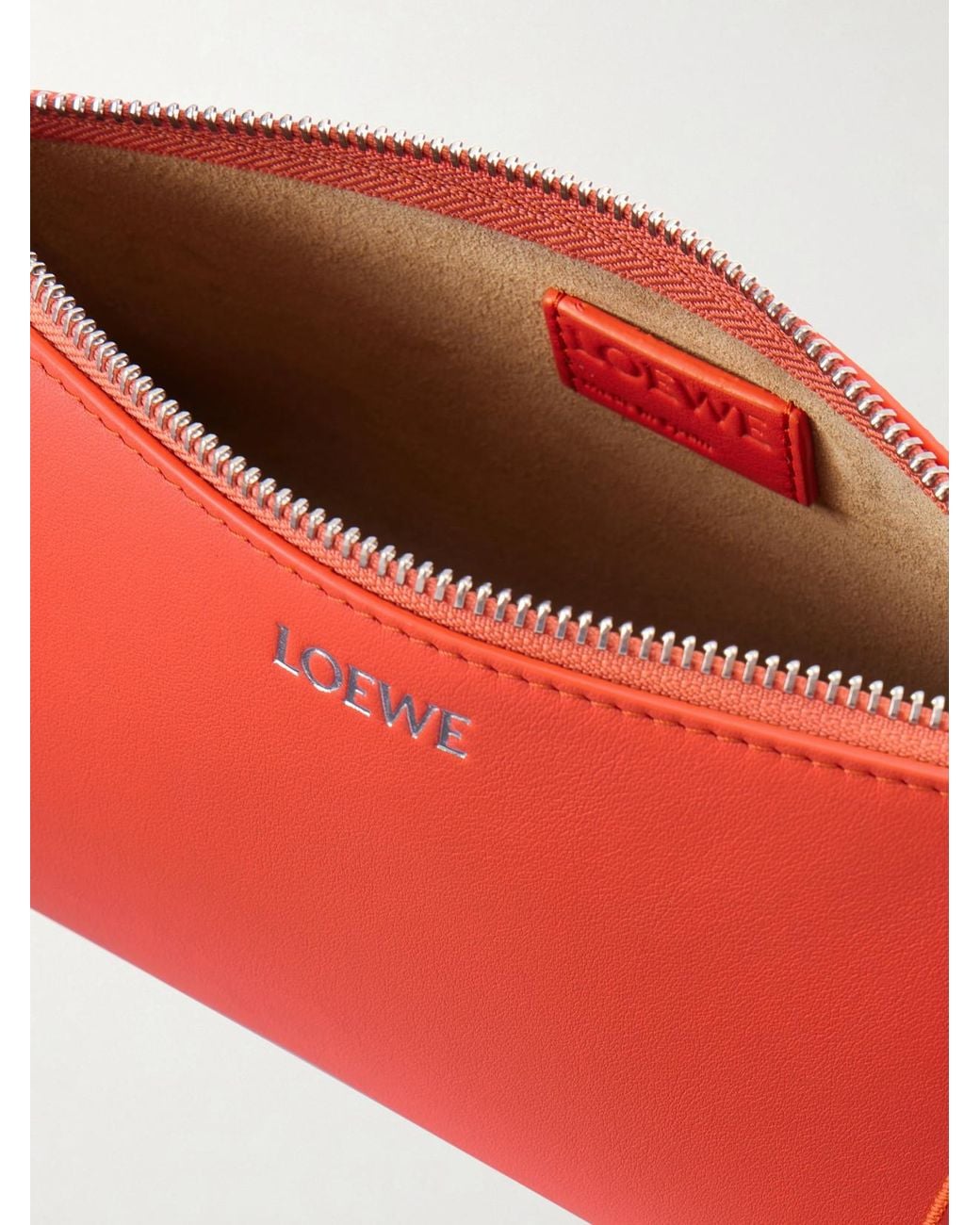 Loewe Red Joya Embellished Leather Shoulder Bag