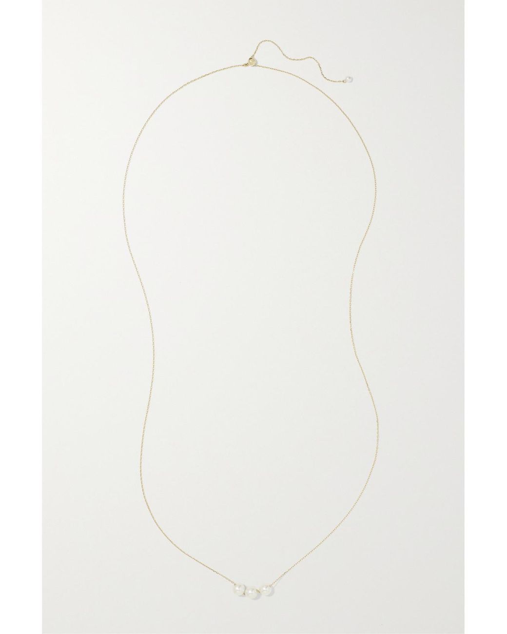 Mizuki Natural 14-Karat Pearl Necklace