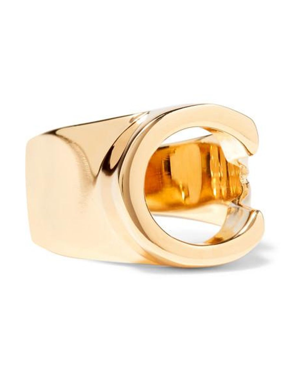 Chloé Alphabet Gold-tone Ring in Metallic | Lyst
