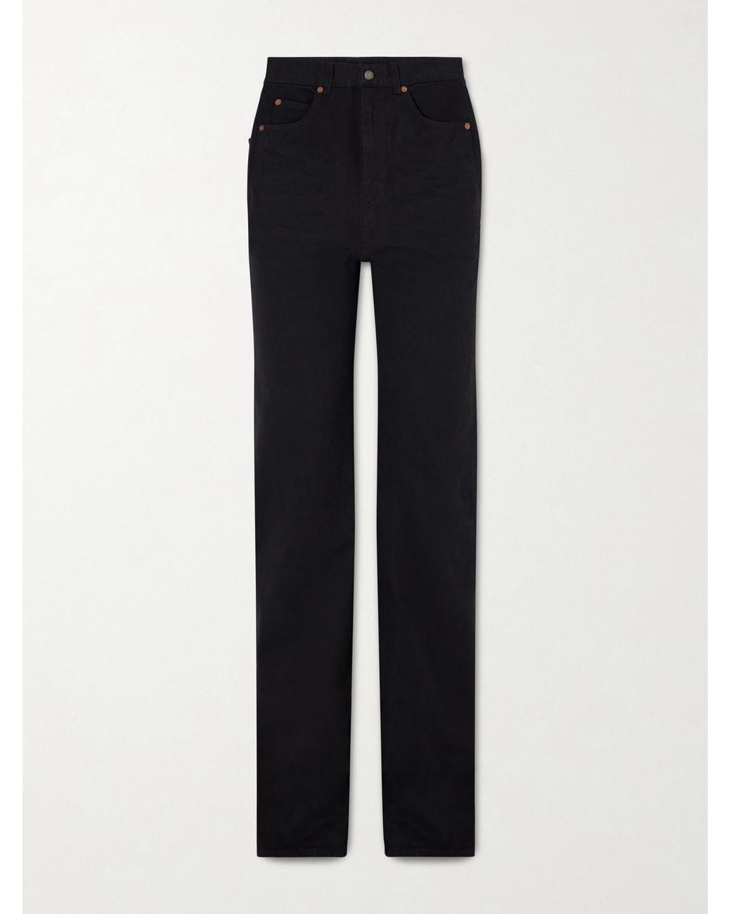 Saint Laurent Blue 70's High-Rise Straight-Leg Jeans