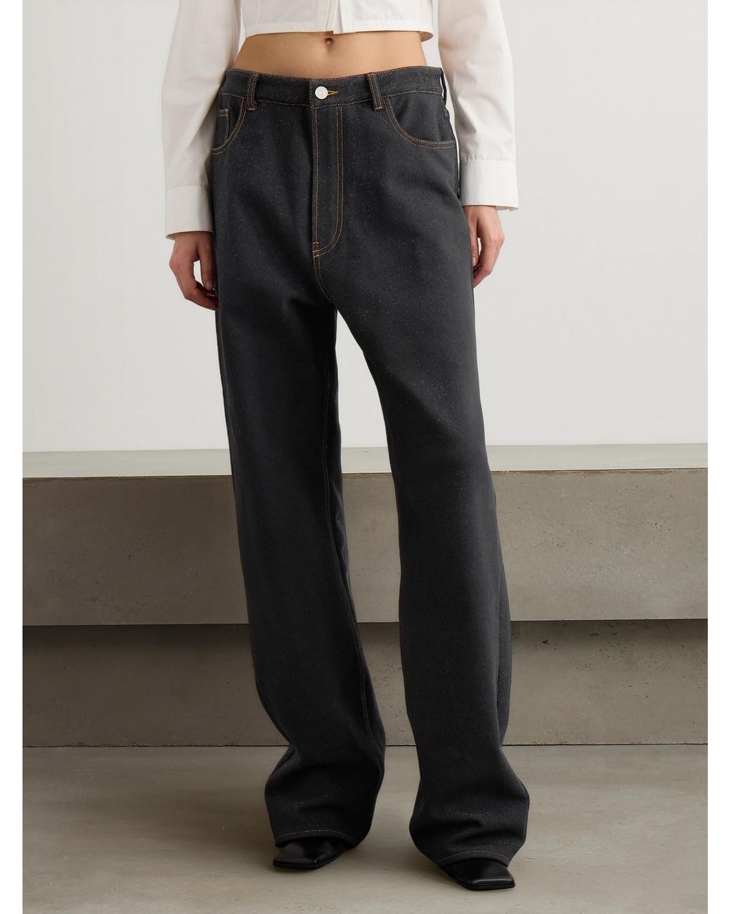 Alaïa Black Straight-Leg Jeans