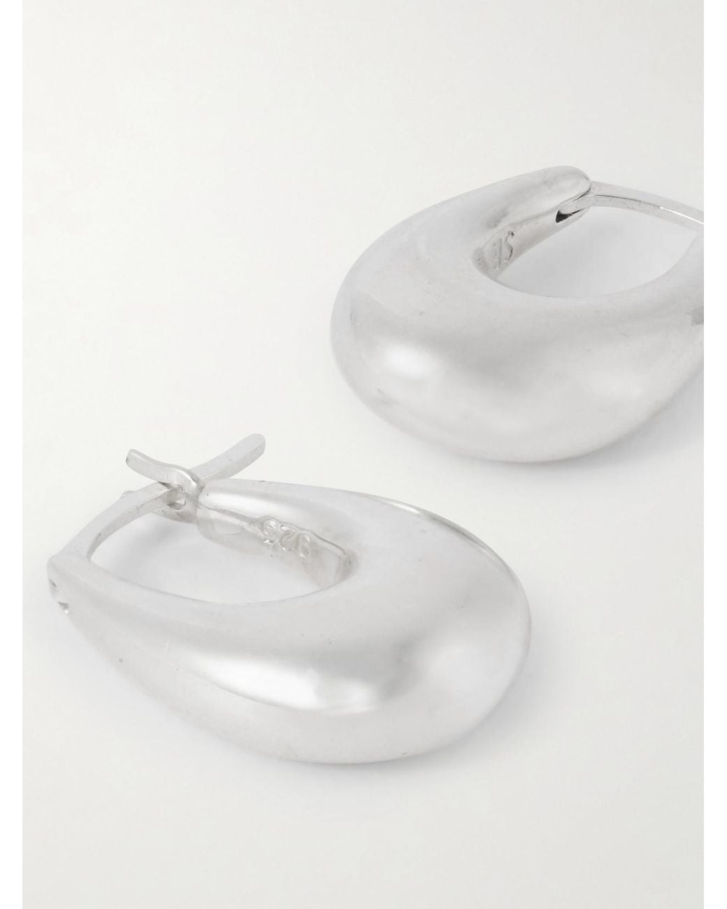 Sophie Buhai White Small Etruscan Hoop Earrings