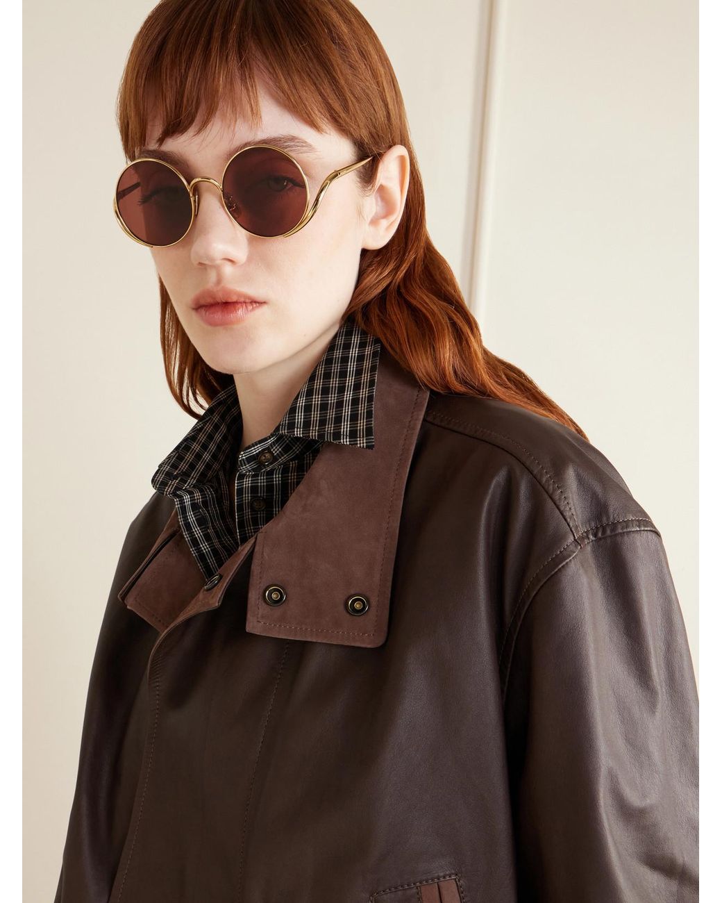 Loewe Pink Round-Frame-Tone Sunglasses