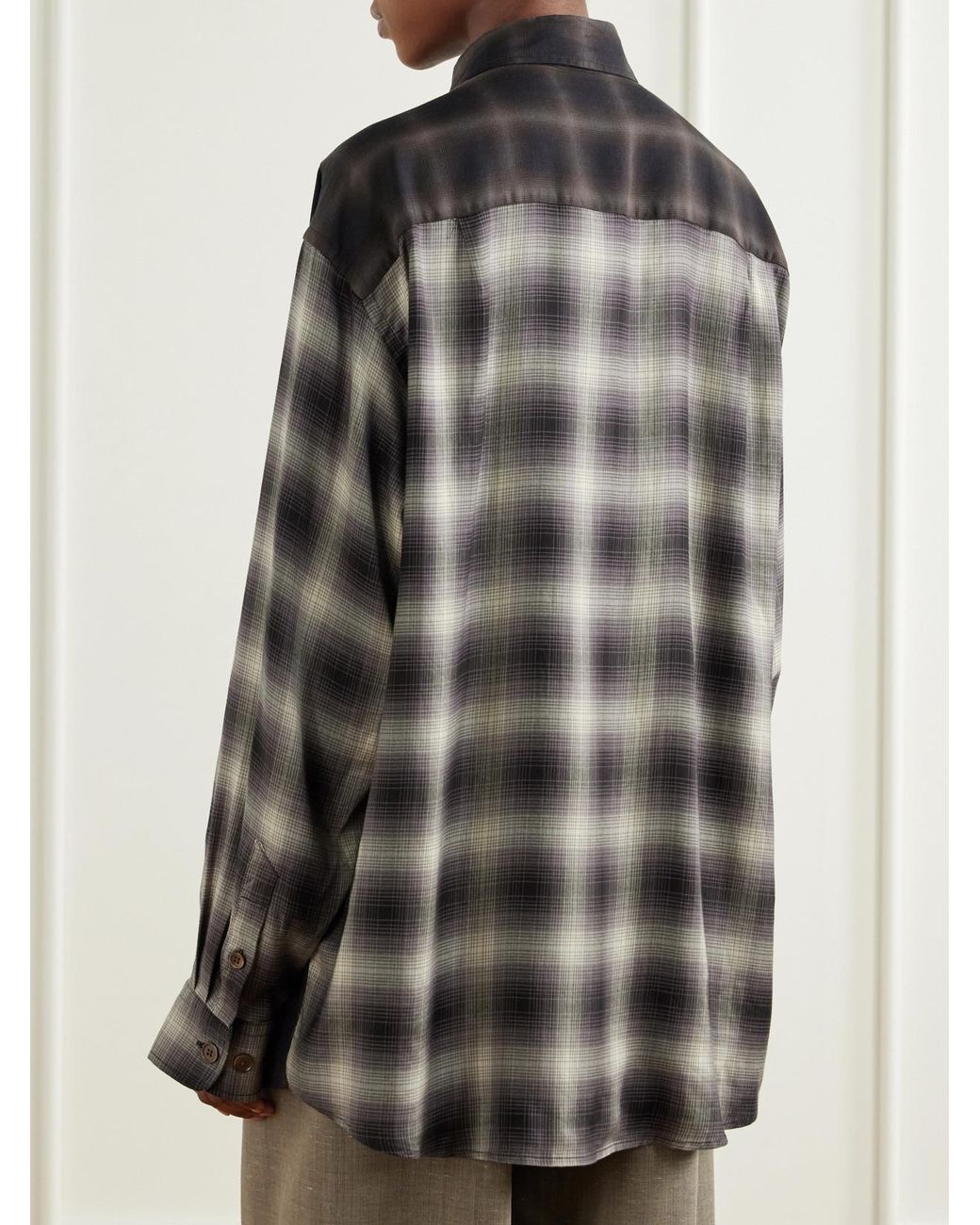 Our Legacy Black Favourite Checked Tencel Lyocell Shirt