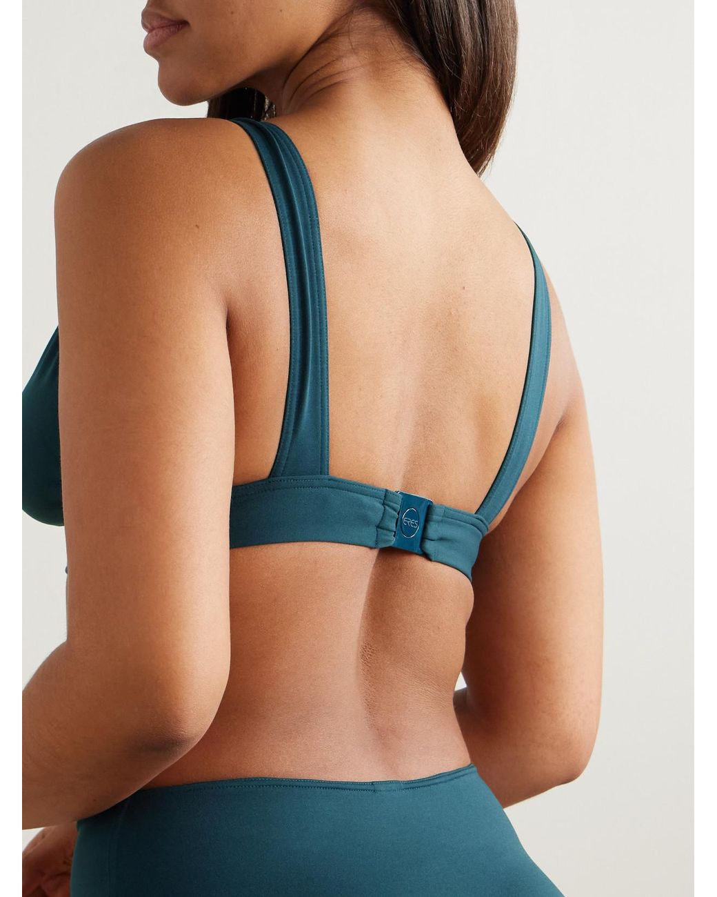 Eres Blue Les Essentiels Chrome Triangle Bikini Top