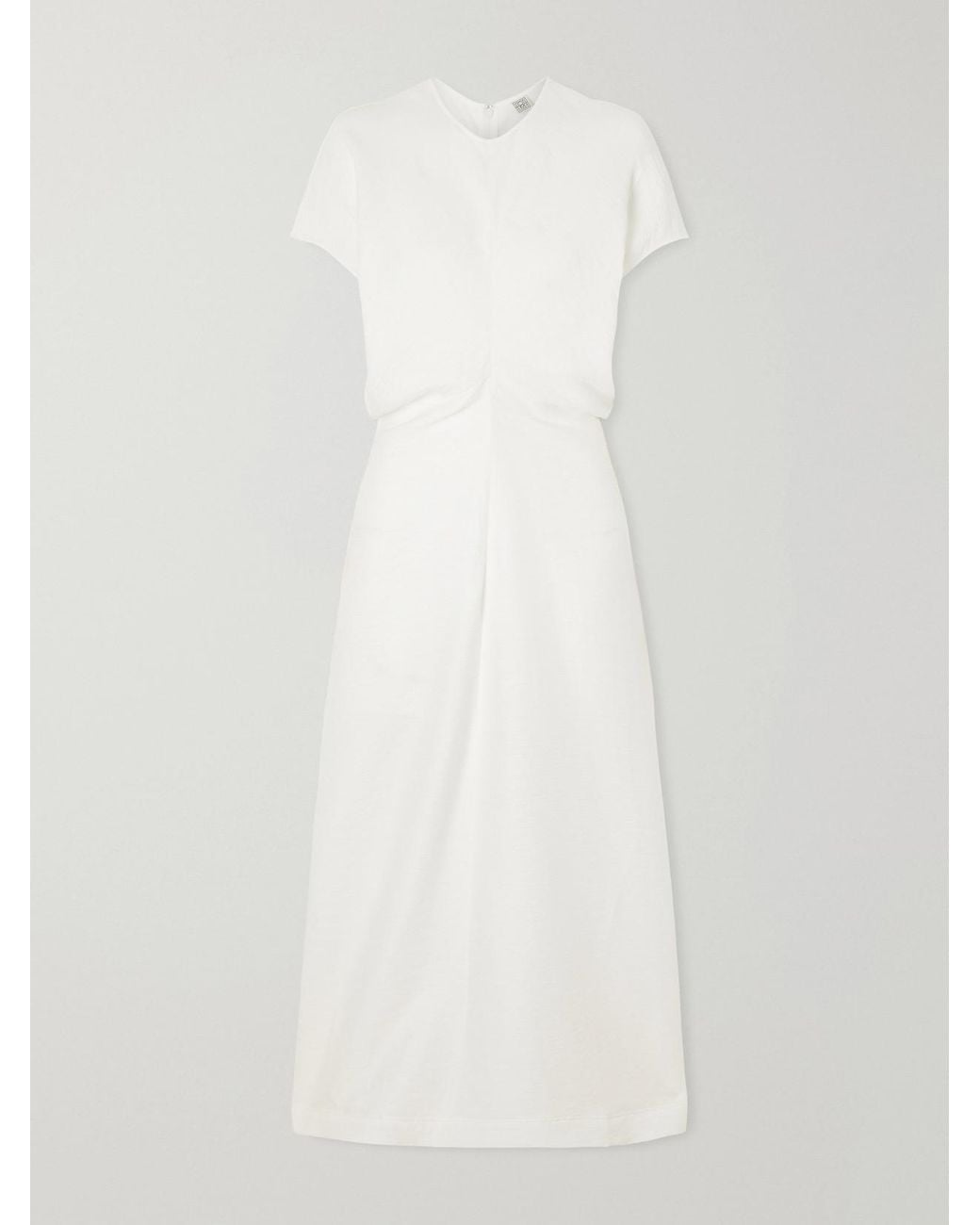 Totême White Woven Maxi Dress