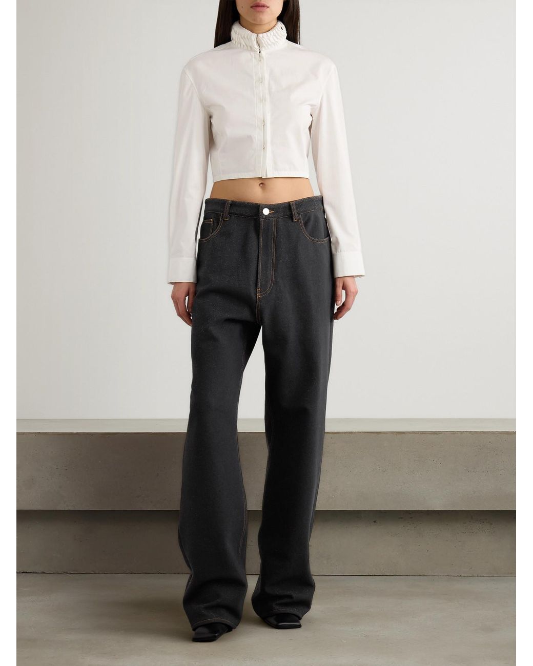 Alaïa Black Straight-Leg Jeans