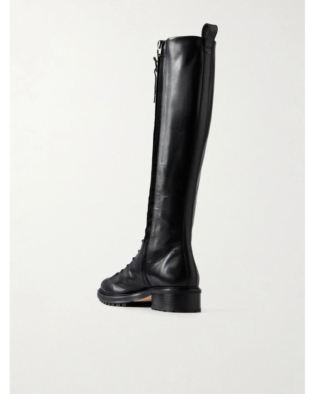 Aeyde Black Rikki 45 Leather Knee Boots