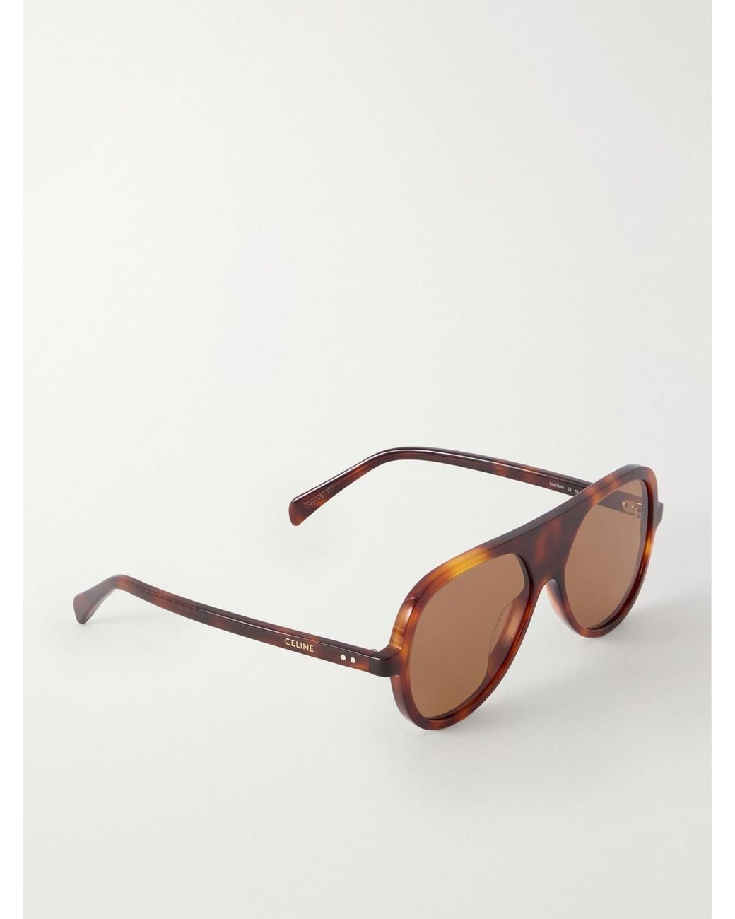 Céline Multicolor Thin Pilot Aviator-Style Acetate Sunglasses