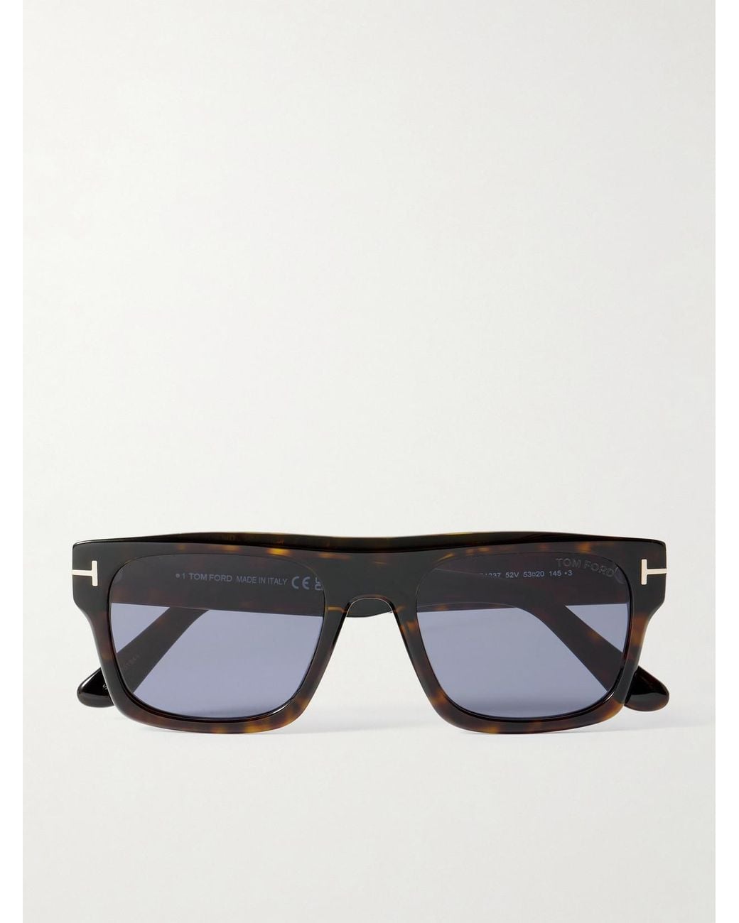 Tom Ford Black Cyrus Square-Frame Acetate Sunglasses